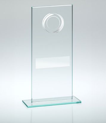 Picture of Jade Glass With Silver Wreath (1in Cen) - 7.25in